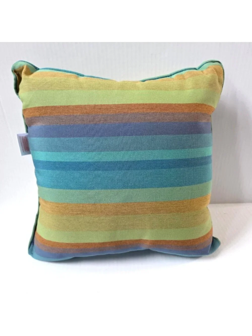 Sunbrella Pillow Astoria Lagoon Blue Green Stripe Outdoor Beach Patio 16